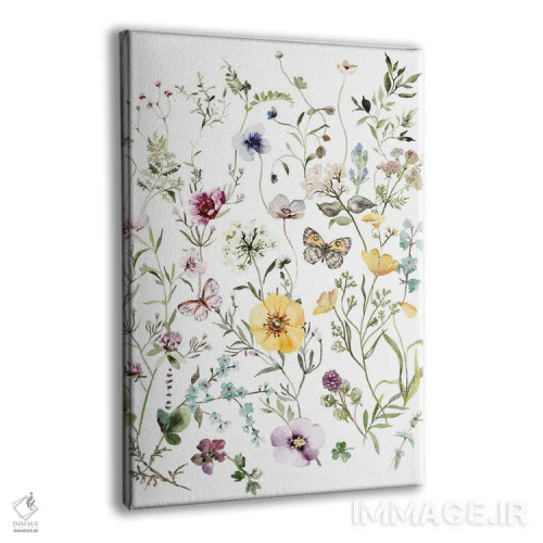 تابلو دکوراتیو گل های وحشی اثر افرازی گرافیکز - نمای پرسپکتیو محصول