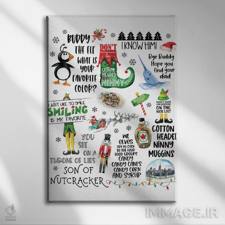 تابلو دکوراتیو نقل قول های فیلم الف اثر افرازی گرافیکز - نمای روبهرو روی دیوار