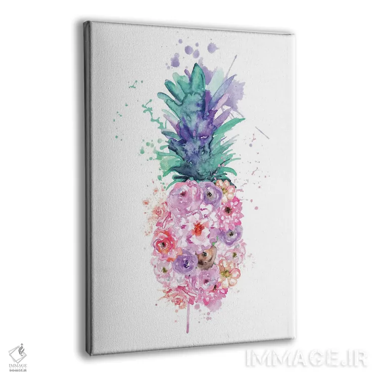 تابلو دکوراتیو آناناس گلی اثر افرازی گرافیکز - نمای پرسپکتیو محصول