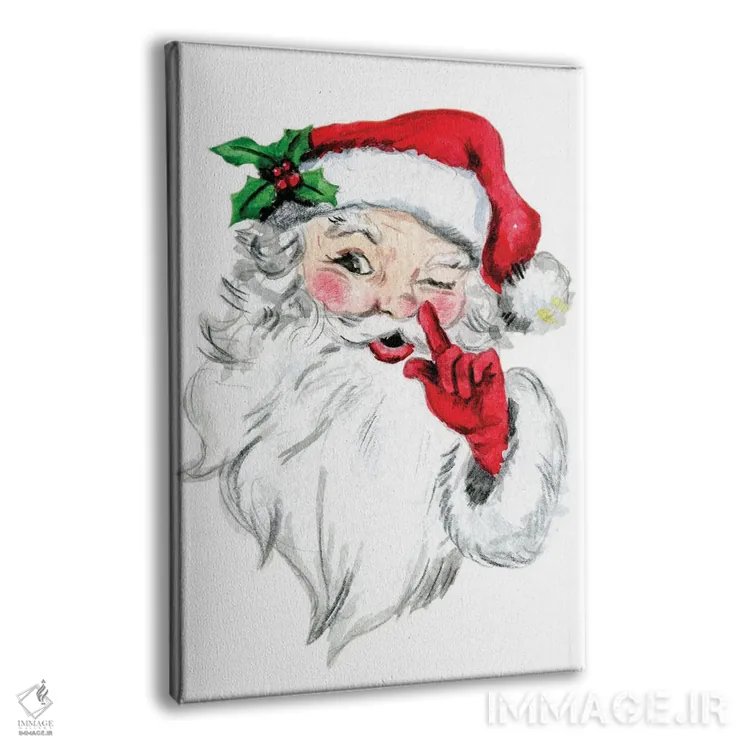 تابلو دکوراتیو سر بابانوئل اثر افرازی گرافیکز - نمای پرسپکتیو محصول