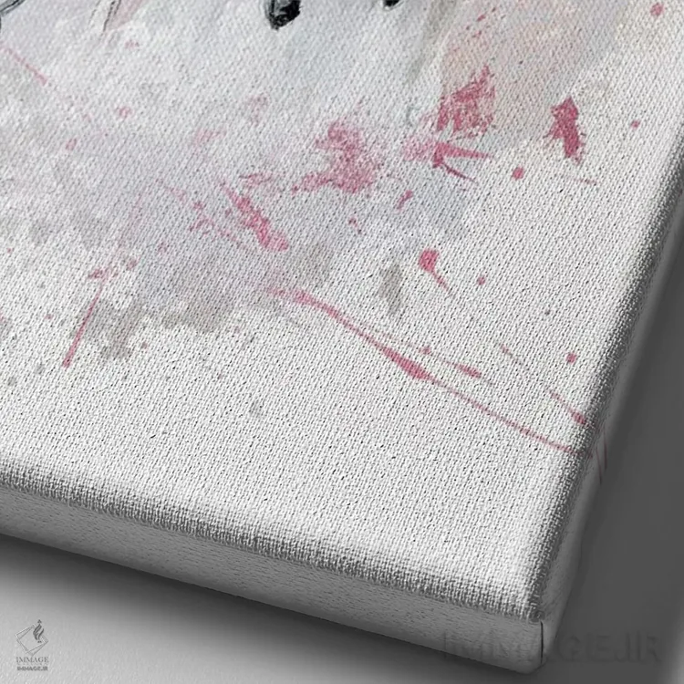 تابلو دکوراتیو پرستار مبارز ۱ اثر افرازی گرافیکز - نمای نزدیک بافت بوم