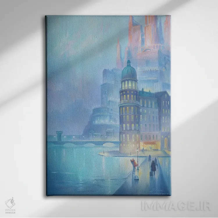 تابلو دکوراتیو بازگشت به شهر اثر النا پروخوروا - نمای روبهرو روی دیوار