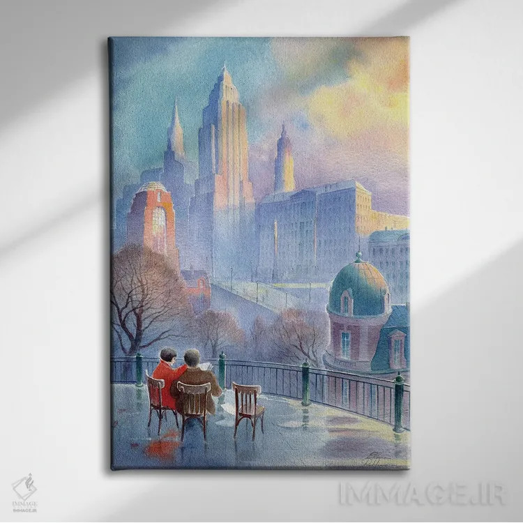 تابلو دکوراتیو رویابین ها اثر النا پروخوروا - نمای روبهرو روی دیوار