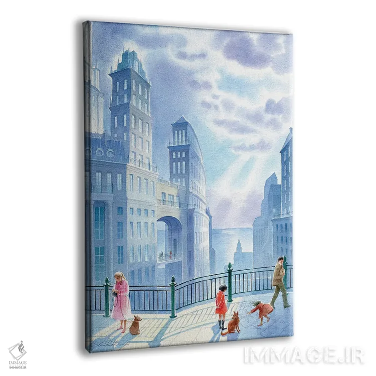 تابلو دکوراتیو پیاده روی در شهر اثر النا پروخوروا - نمای پرسپکتیو محصول