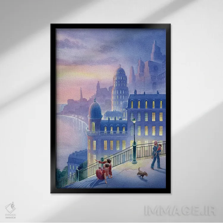 تابلو دکوراتیو دوردست اثر النا پروخوروا - نمای قابدار مشکی