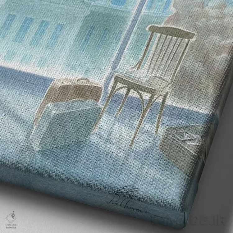 تابلو دکوراتیو عزیمت اثر النا پروخوروا - نمای نزدیک بافت بوم