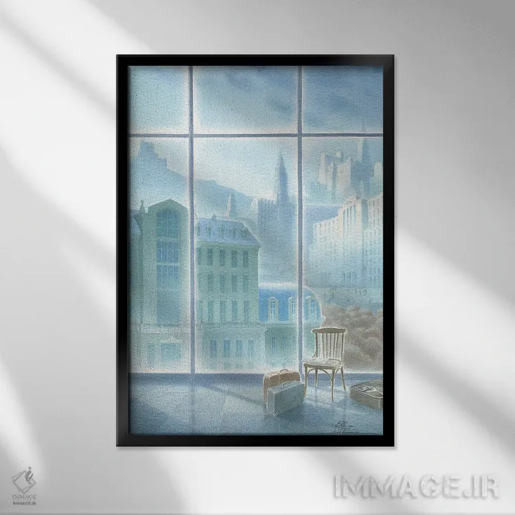 تابلو دکوراتیو عزیمت اثر النا پروخوروا - نمای قابدار مشکی