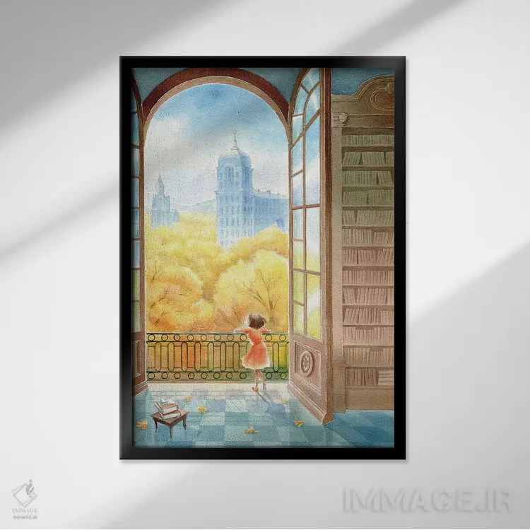 تابلو دکوراتیو روز زیبا اثر النا پروخوروا - نمای قابدار مشکی