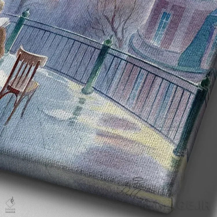 تابلو دکوراتیو رویابین ها اثر النا پروخوروا - نمای نزدیک بافت بوم