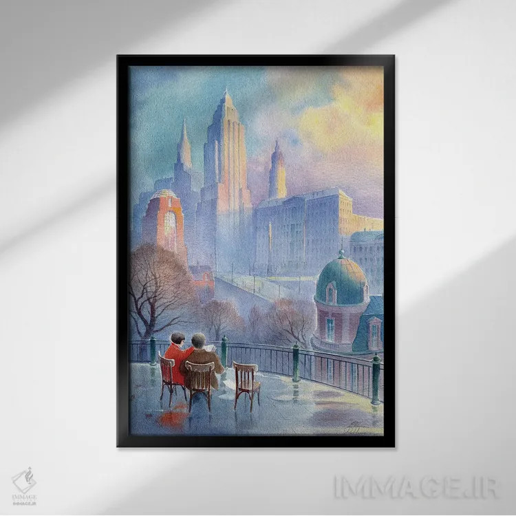 تابلو دکوراتیو رویابین ها اثر النا پروخوروا - نمای قابدار مشکی