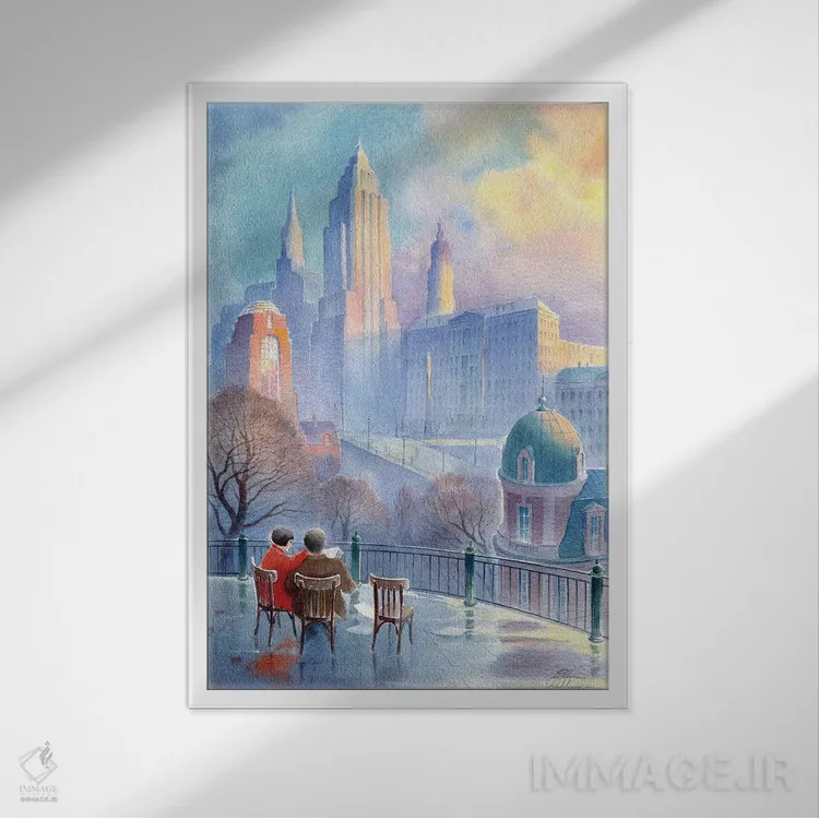 تابلو دکوراتیو رویابین ها اثر النا پروخوروا - نمای قابدار سفید