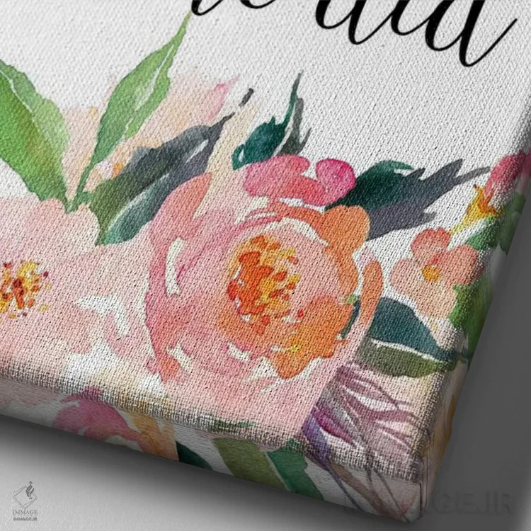 تابلو دکوراتیو او باور داشت که می تواند، پس توانست اثر ادن پرینتیبلز - نمای نزدیک بافت بوم