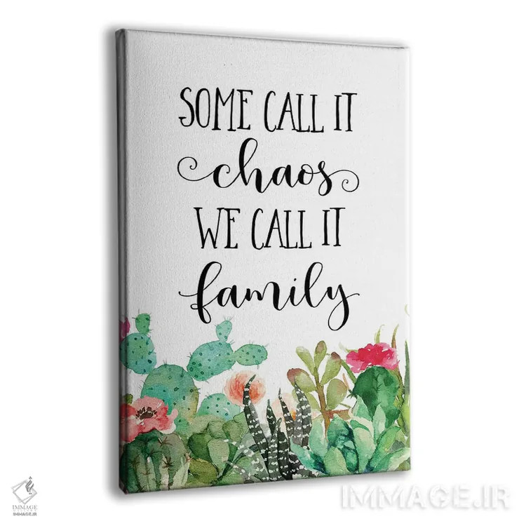 تابلو دکوراتیو برخی این را هرج و مرج می نامند، ما خانواده می نامیم اثر ادن پرینتیبلز - نمای پرسپکتیو محصول