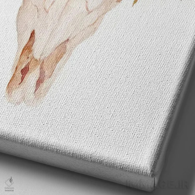 تابلو دکوراتیو وحشی بمان اثر ادن پرینتیبلز - نمای نزدیک بافت بوم