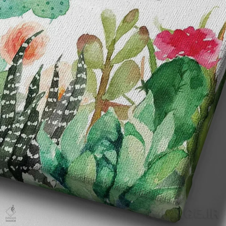 تابلو دکوراتیو برخی این را هرج و مرج می نامند، ما خانواده می نامیم اثر ادن پرینتیبلز - نمای نزدیک بافت بوم