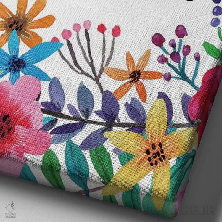 تابلو دکوراتیو تو متعلق به میان گل های وحشی هستی اثر ادن پرینتیبلز - نمای نزدیک بافت بوم