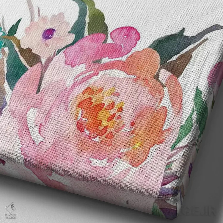 تابلو دکوراتیو با خدا همه چیز ممکن است، متی ۱۹:۲۶ اثر ادن پرینتیبلز - نمای نزدیک بافت بوم