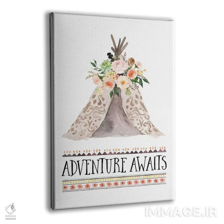 تابلو دکوراتیو ماجراجویی در انتظارت است اثر ادن پرینتیبلز - نمای پرسپکتیو محصول
