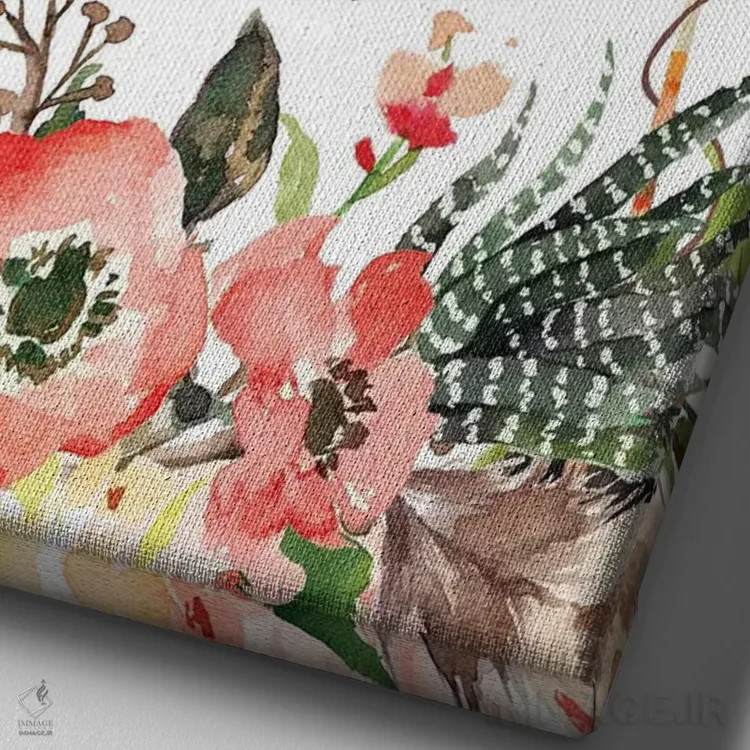 تابلو دکوراتیو شجاع باش و مهربان اثر ادن پرینتیبلز - نمای نزدیک بافت بوم