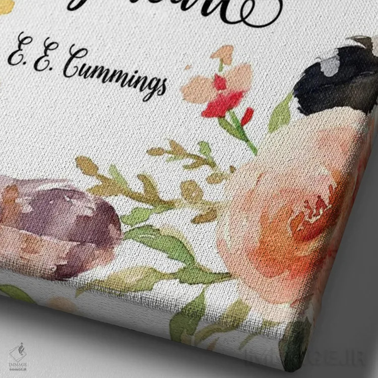 تابلو دکوراتیو قلبت را با خود حمل می کنم، آن را در قلبم نگه می دارم اثر ادن پرینتیبلز - نمای نزدیک بافت بوم