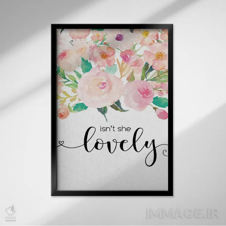 تابلو دکوراتیو آیا او زیبا نیست؟ اثر ادن پرینتیبلز - نمای قابدار مشکی