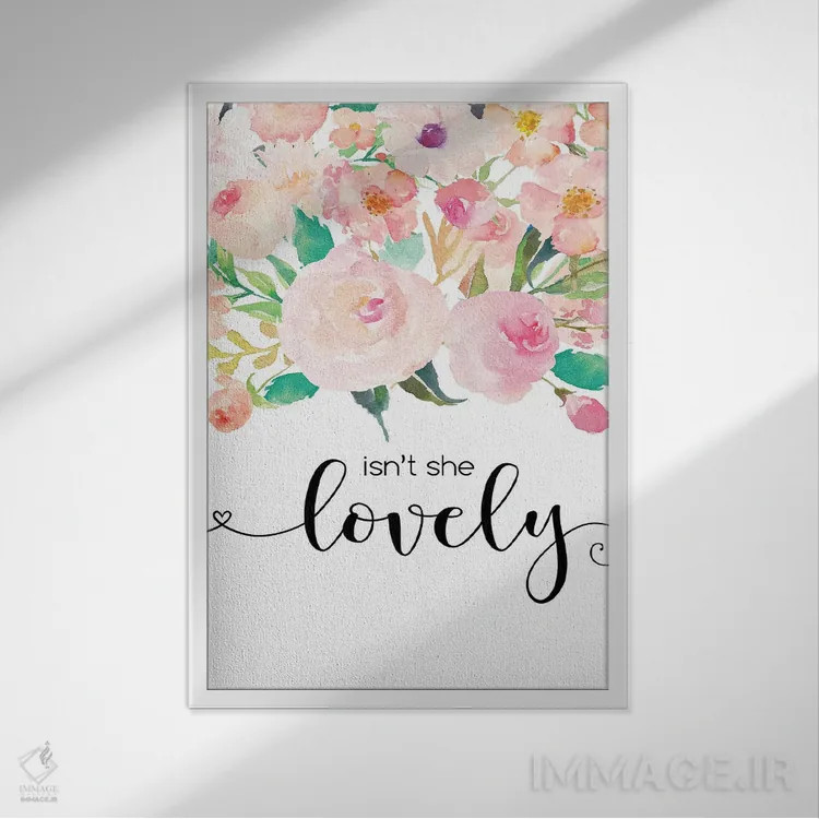 تابلو دکوراتیو آیا او زیبا نیست؟ اثر ادن پرینتیبلز - نمای قابدار سفید