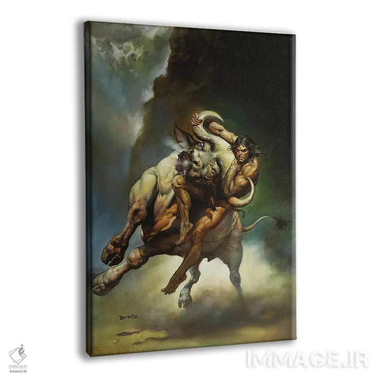 تابلو دکوراتیو تارزان و مرد دیوانه اثر بوریس والخو - نمای پرسپکتیو محصول