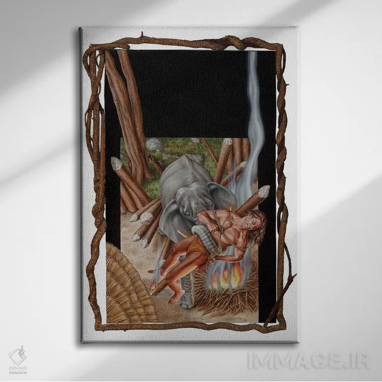 تابلو دکوراتیو پسر تارزان اثر بارکلی شاو - نمای روبهرو روی دیوار