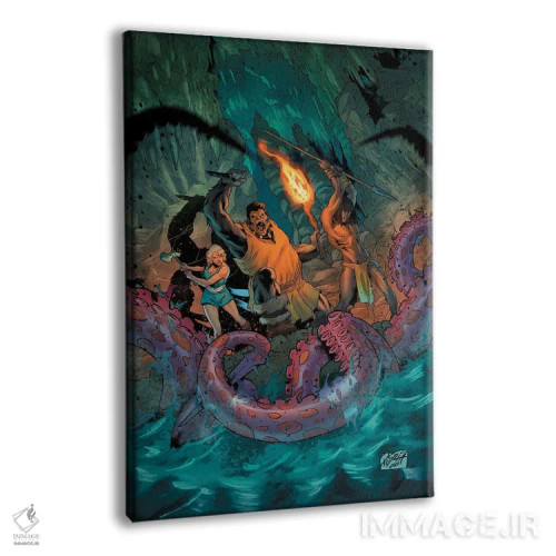 تابلو دکوراتیو پلوسیدار: در آن سوی دریاهای وحشی شماره ۴ اثر میریانا پولیا و آرتور هسلی - نمای پرسپکتیو محصول