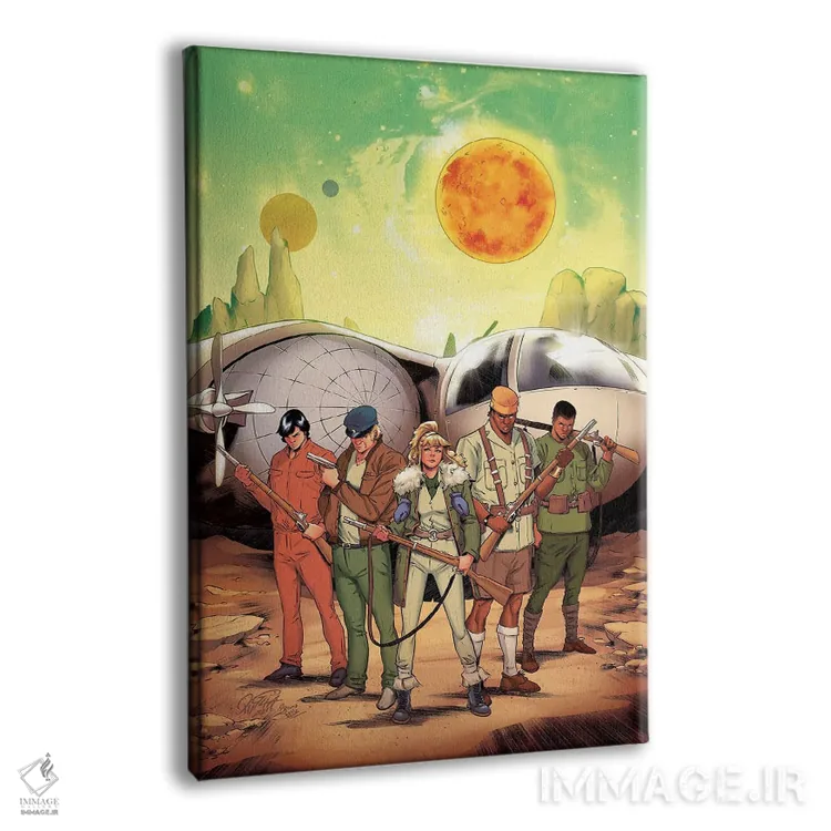 تابلو دکوراتیو جین پورتر و شهر آتش اثر میریانا پولیا و برونا کوستا - نمای پرسپکتیو محصول