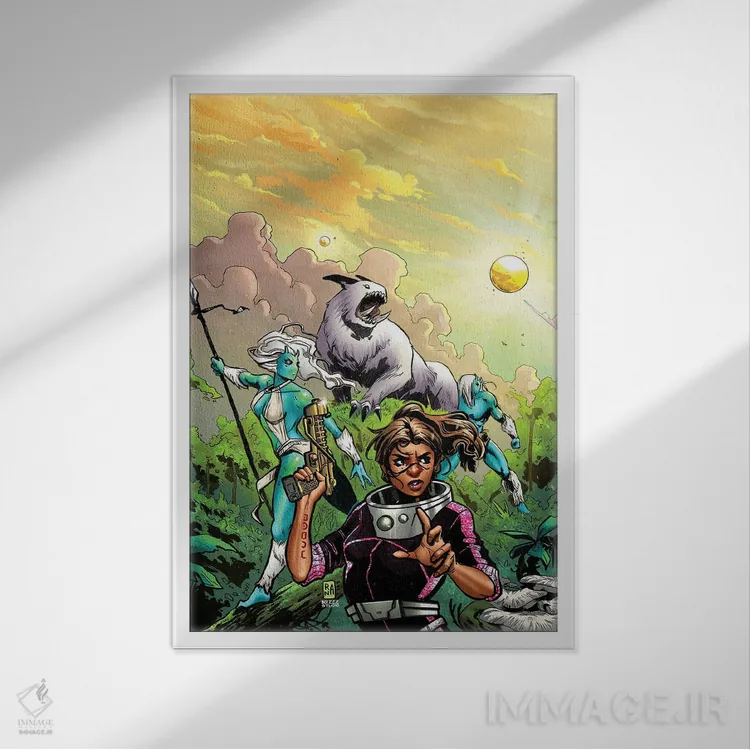 تابلو دکوراتیو آن سوی دورترین ستاره: جنگجویان زندار… اثر آلساندرو رانالدی و استودیو بی ززز - نمای قابدار سفید