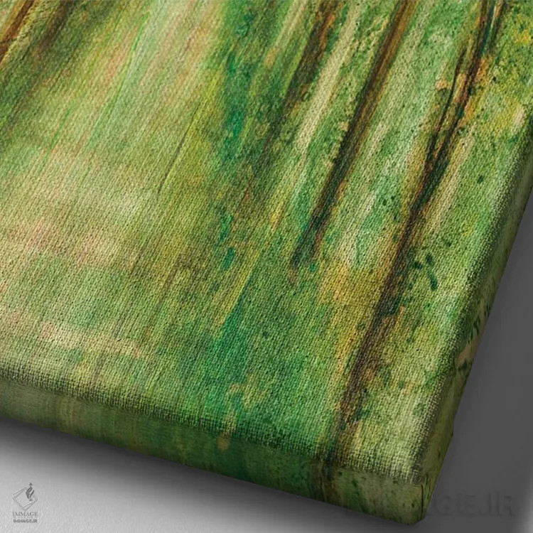 تابلو انتزاعی تنهایی اثر ام. مرکادو - نمای نزدیک بافت بوم