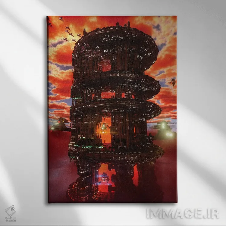 تابلو دکوراتیو سپیده دم روزی نو اثر ایوان رودز - نمای روبهرو روی دیوار