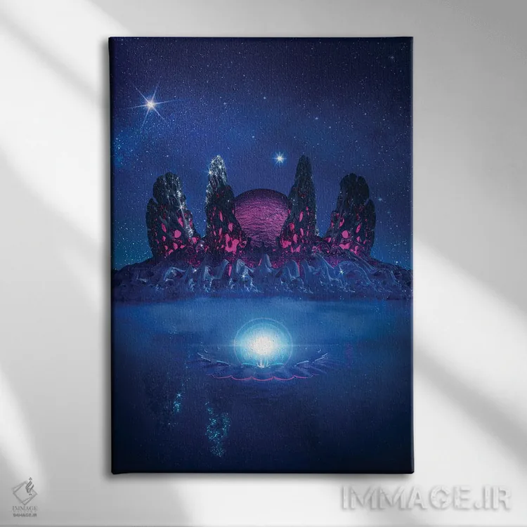 تابلو دکوراتیو بالای پرتگاه اثر ایوان رودز - نمای روبهرو روی دیوار