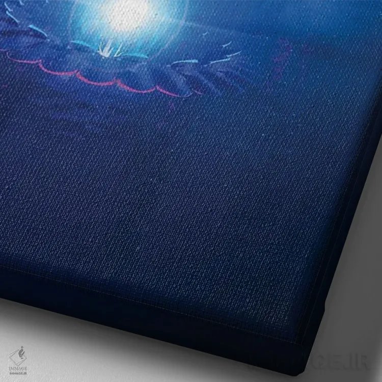 تابلو دکوراتیو بالای پرتگاه اثر ایوان رودز - نمای نزدیک بافت بوم