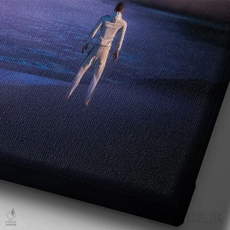 تابلو دکوراتیو تعالی اثر ایوان رودز - نمای نزدیک بافت بوم