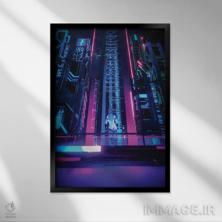 تابلو دکوراتیو ناحیه ۲۱۵ اثر ایوان رودز - نمای قابدار مشکی