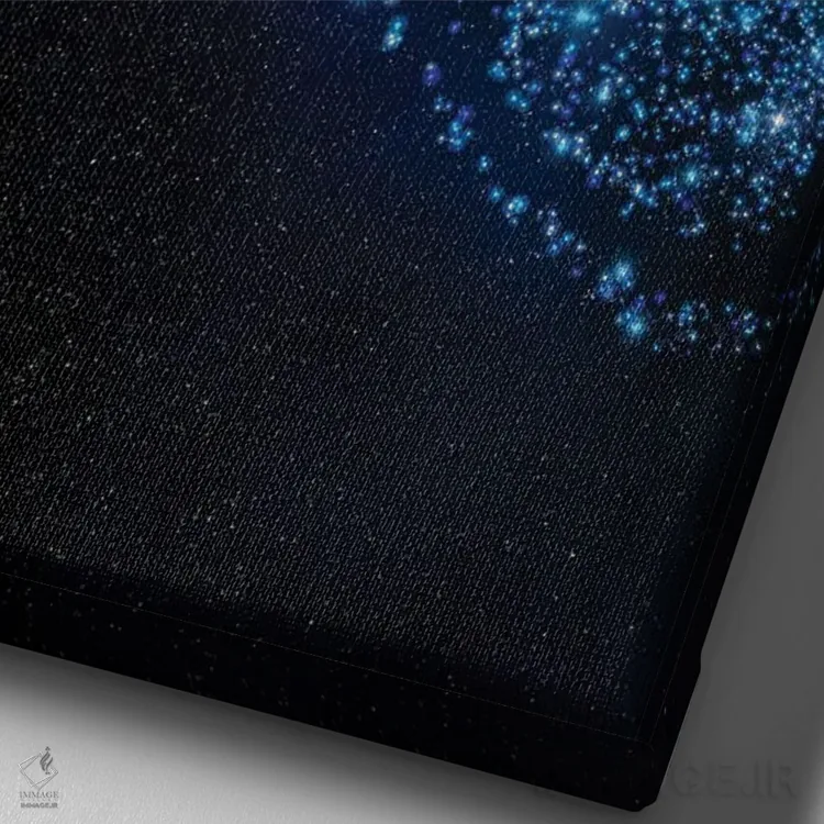 تابلو دکوراتیو نپتون برقی اثر ایوان رودز - نمای نزدیک بافت بوم