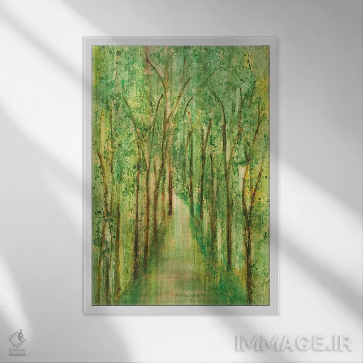 تابلو انتزاعی تنهایی اثر ام. مرکادو - نمای قابدار سفید