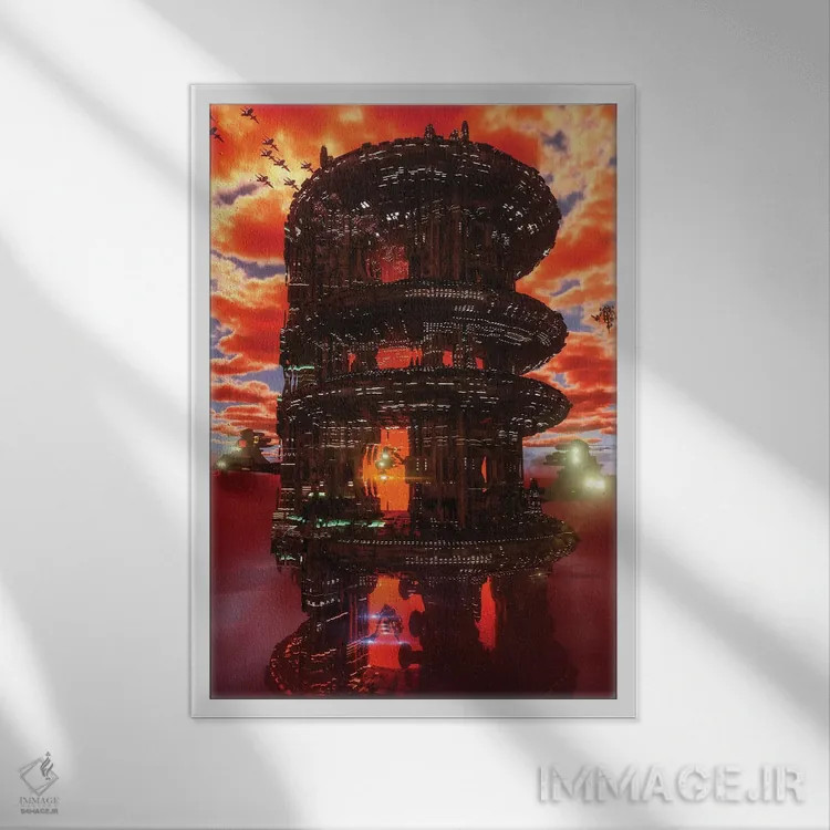 تابلو دکوراتیو سپیده دم روزی نو اثر ایوان رودز - نمای قابدار سفید