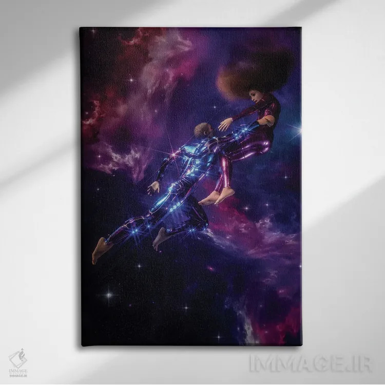 تابلو دکوراتیو با من پرواز کن اثر ایوان رودز - نمای روبهرو روی دیوار