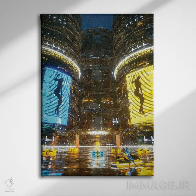 تابلو دکوراتیو ارتعاشات خوب اثر ایوان رودز - نمای روبهرو روی دیوار