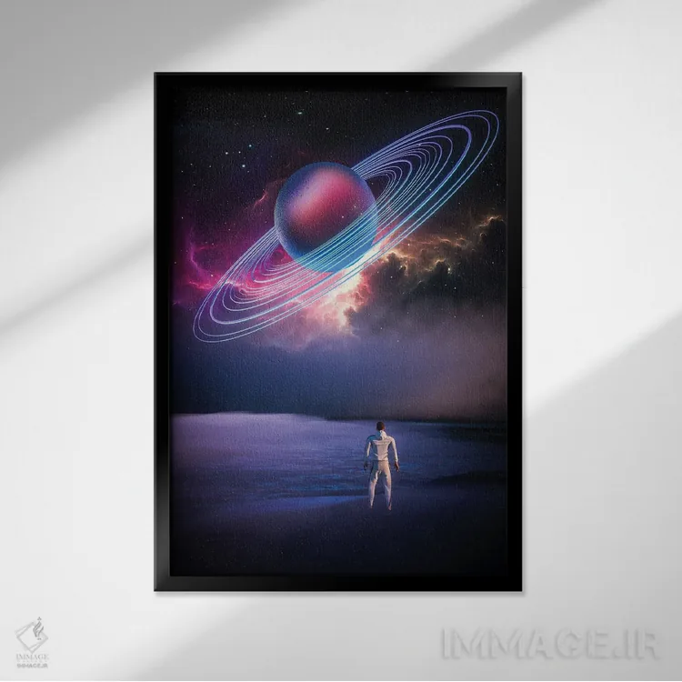 تابلو دکوراتیو تعالی اثر ایوان رودز - نمای قابدار مشکی