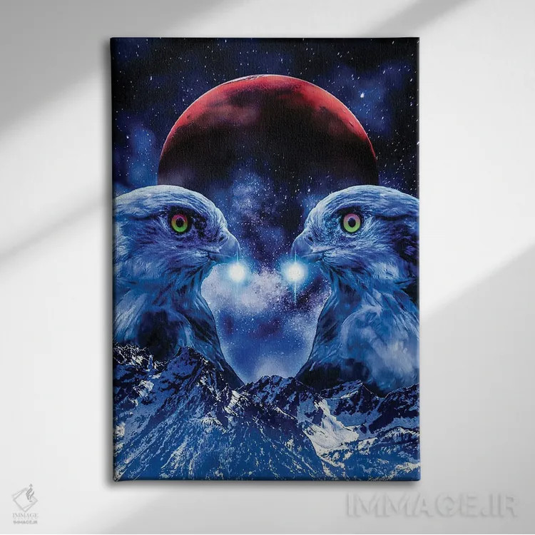 تابلو دکوراتیو زمینی بالاتر اثر ایوان رودز - نمای روبهرو روی دیوار