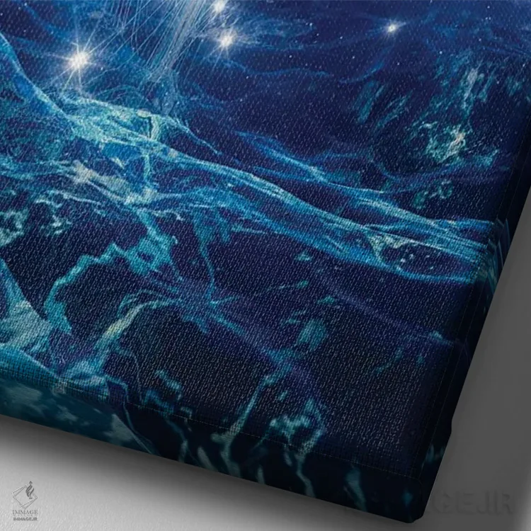 تابلو دکوراتیو بهشت و فراتر از آن اثر ایوان رودز - نمای نزدیک بافت بوم