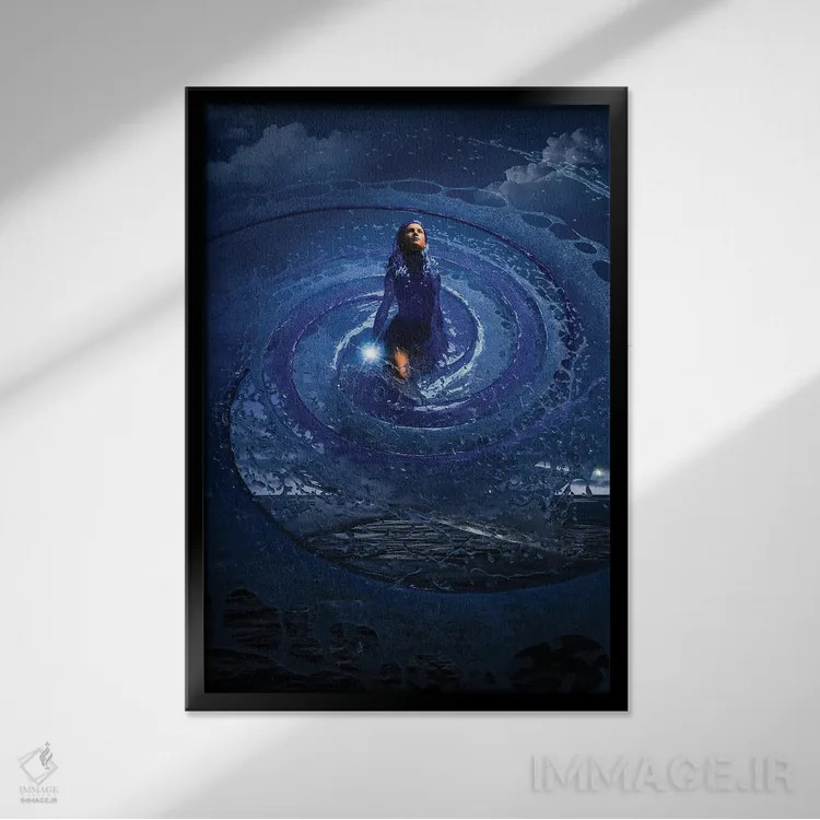 تابلو دکوراتیو روح آزاد اثر ایوان رودز - نمای قابدار مشکی