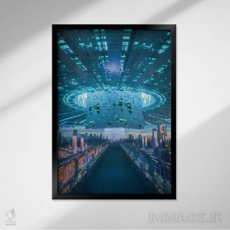 تابلو دکوراتیو کلونی اروپا اثر ایوان رودز - نمای قابدار مشکی