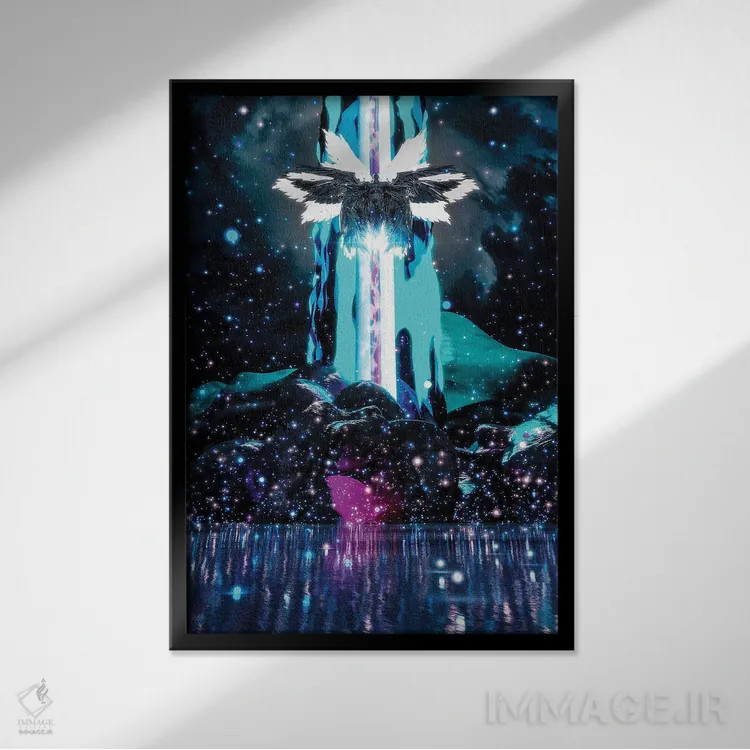 تابلو دکوراتیو صعود اثر ایوان رودز - نمای قابدار مشکی