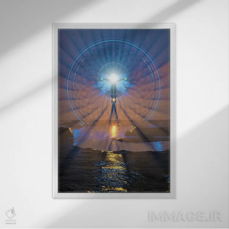 تابلو دکوراتیو گسترش روح اثر ایوان رودز - نمای قابدار سفید