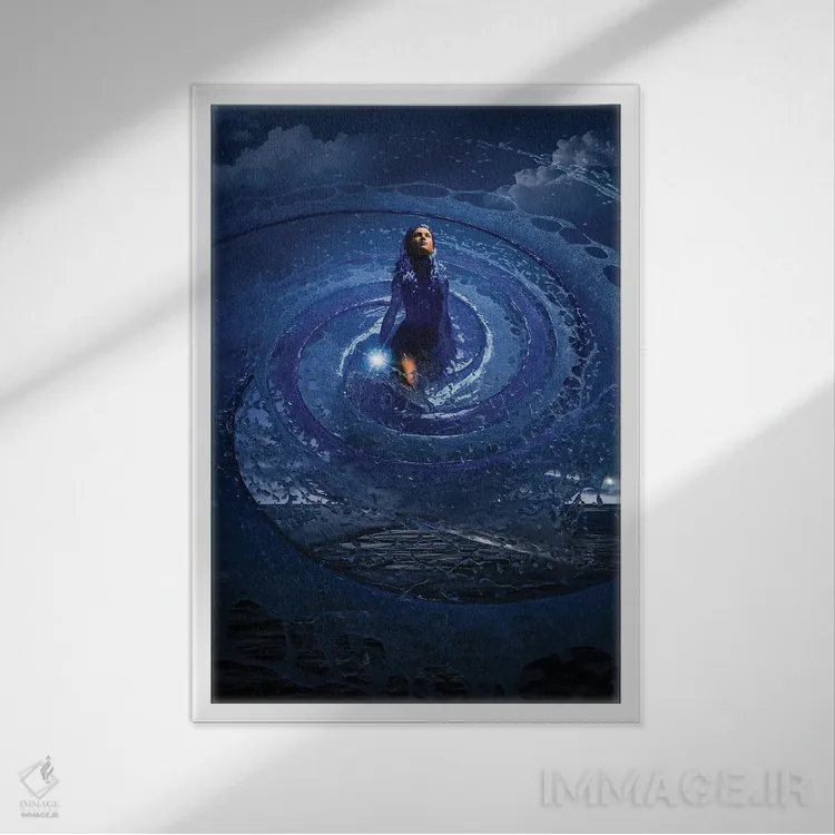 تابلو دکوراتیو روح آزاد اثر ایوان رودز - نمای قابدار سفید